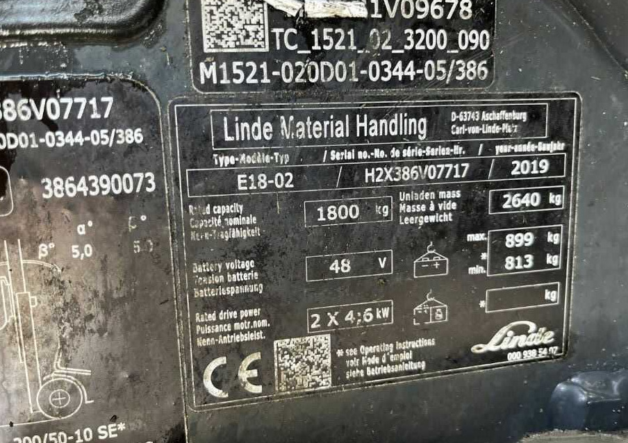 Linde E18-02 - Electric forklift: picture 4 Linde E18-02 - Electric forklift: picture 4