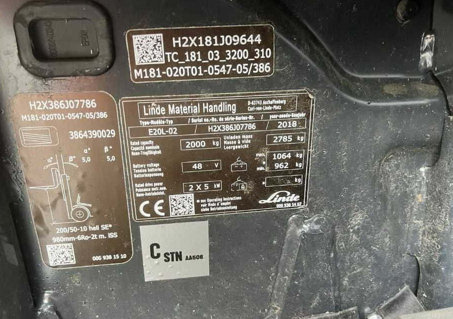 Linde E20L-02 - Electric forklift: picture 4 Linde E20L-02 - Electric forklift: picture 4