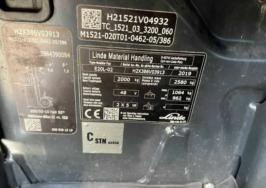 Linde E20L-02 - Electric forklift: picture 4 Linde E20L-02 - Electric forklift: picture 4