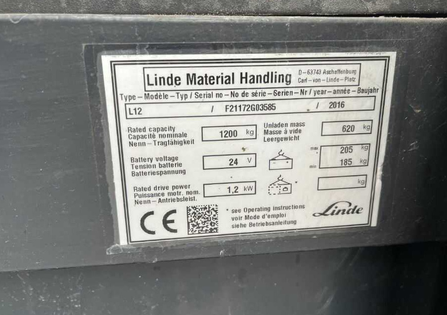 Linde L12 - Stacker: picture 4 Linde L12 - Stacker: picture 4