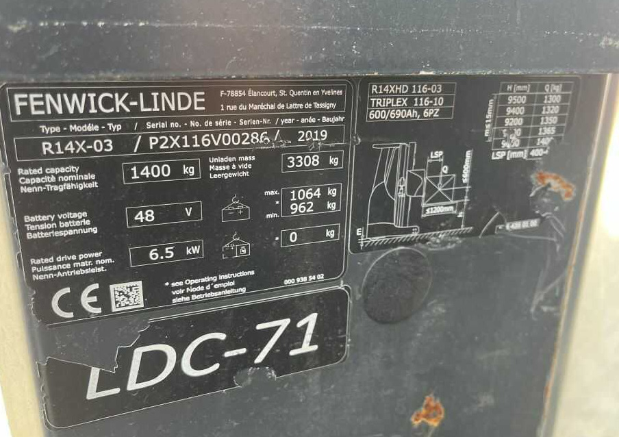 Linde R14X - Reach truck: picture 4 Linde R14X - Reach truck: picture 4