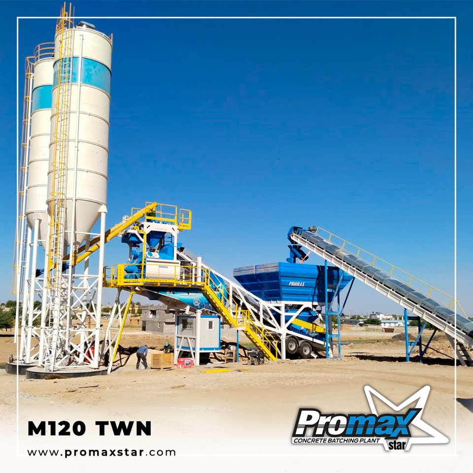 Mobile Concrete Batching Plant M120-TWN (120m3/h) - Concrete plant: picture 2 Mobile Concrete Batching Plant M120-TWN (120m3/h) - Concrete plant: picture 2