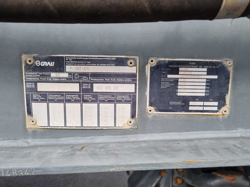 Concrete mixer semi-trailer KWB P-382-STI Betonmischer Motor SAF-Achsen Lift KWB P-382-STI Betonmischer Motor SAF-Achsen Lift: picture 13