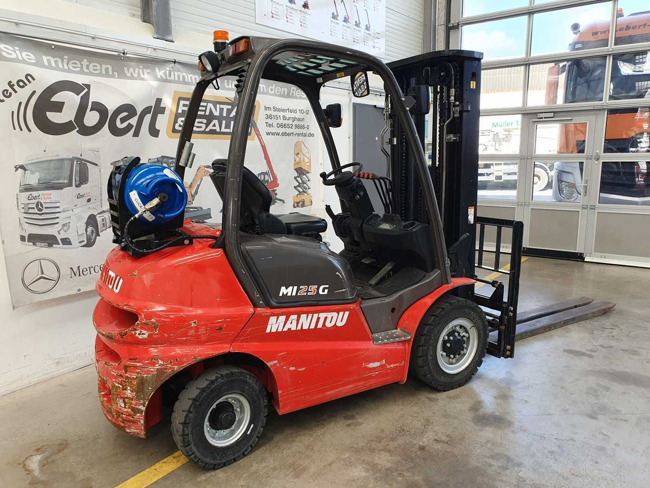 LPG forklift Manitou MI 25 G / Triplex: 4.70m / nur 1.976h! / SS: picture 8