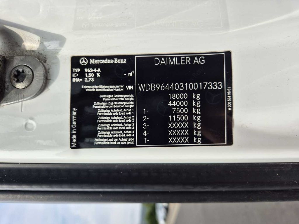 Tractor unit Mercedes-Benz Arocs 1845 LS 4x4 HAD Retarder Hydraulik Navi Mercedes-Benz Arocs 1845 LS 4x4 HAD Retarder Hydraulik Navi: picture 14