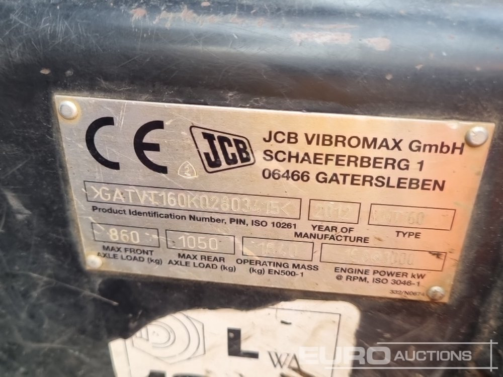 2012 JCB VMT160 - Roller: picture 1 2012 JCB VMT160 - Roller: picture 1