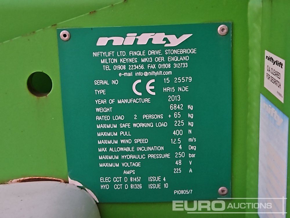 Aerial platform 2013 Niftylift HR15NDE: picture 38