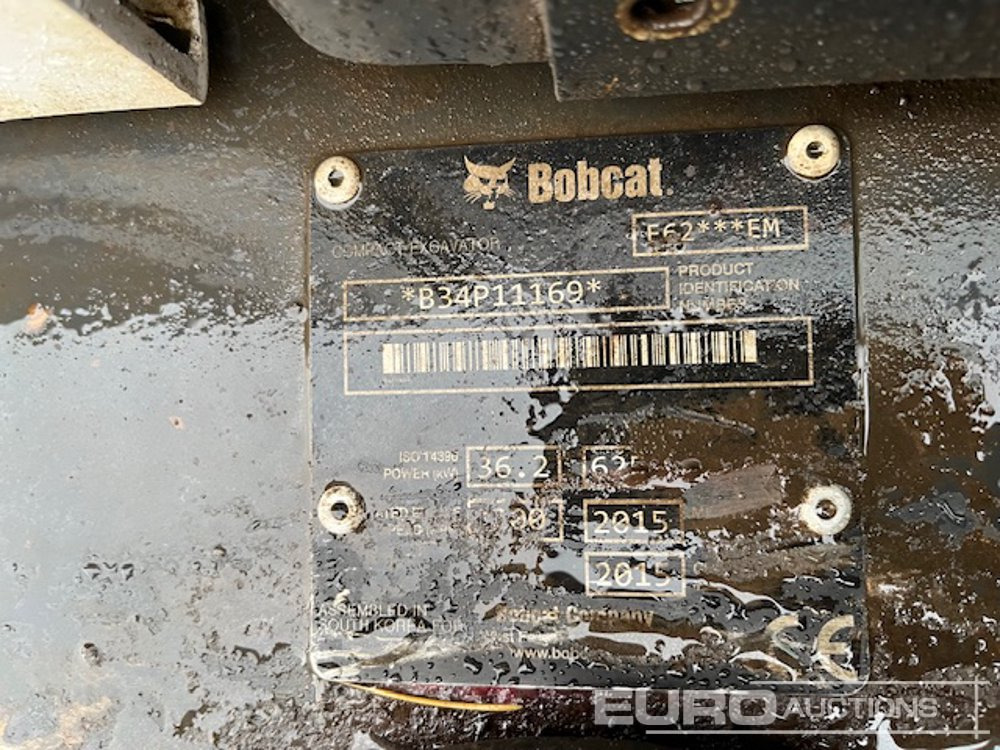 Mini excavator 2015 Bobcat E62: picture 26 Mini excavator 2015 Bobcat E62: picture 26