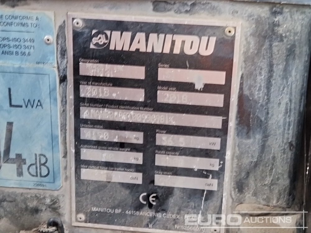 Telescopic handler 2018 Manitou MT420H: picture 33