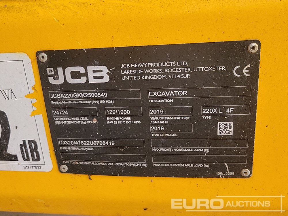 Crawler excavator 2019 JCB 220XL: picture 50