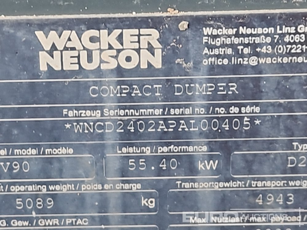 Mini dumper 2020 Wacker Neuson DV90: picture 38 Mini dumper 2020 Wacker Neuson DV90: picture 38