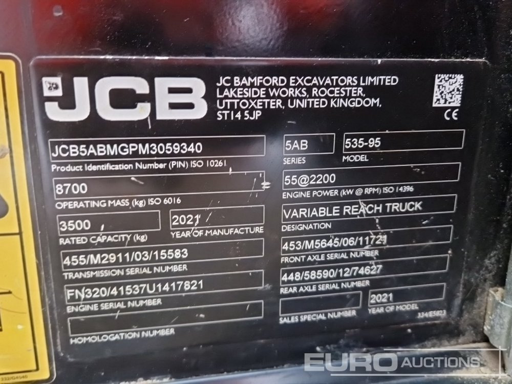 Telescopic handler 2021 JCB 535-95: picture 44