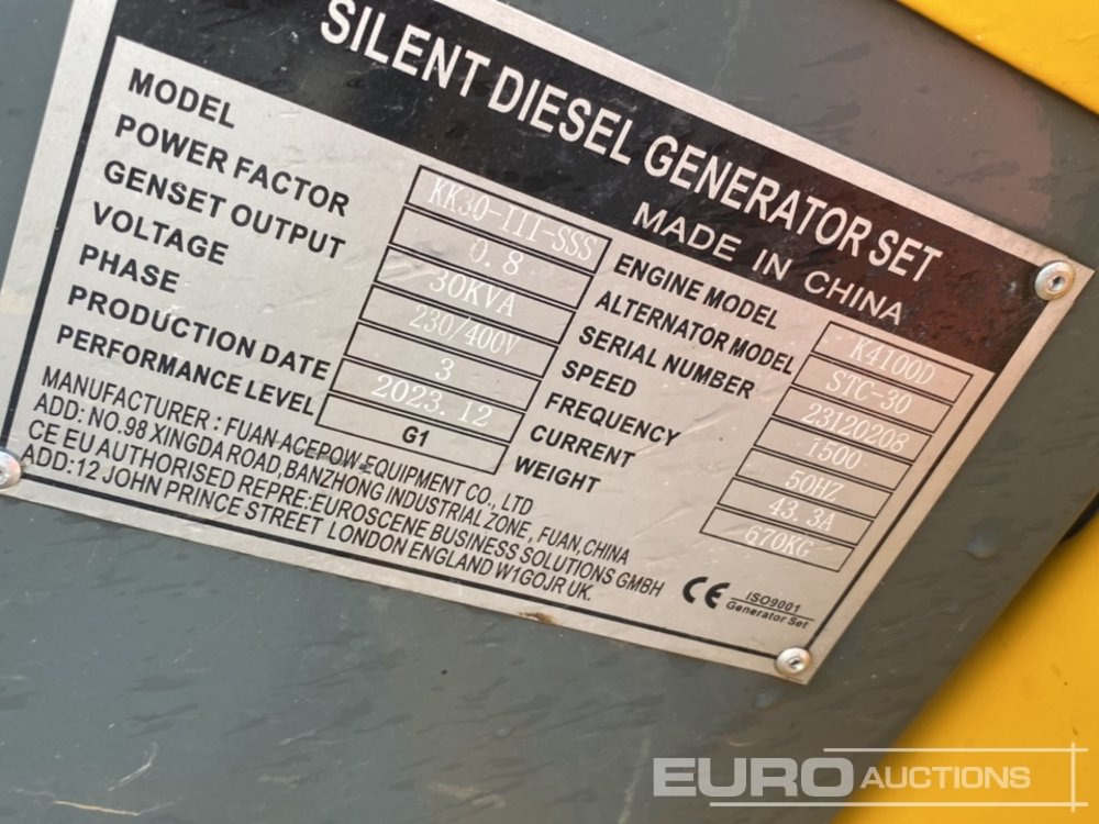 Generator set 2023 Kawakenki KK30-111-SSS: picture 19