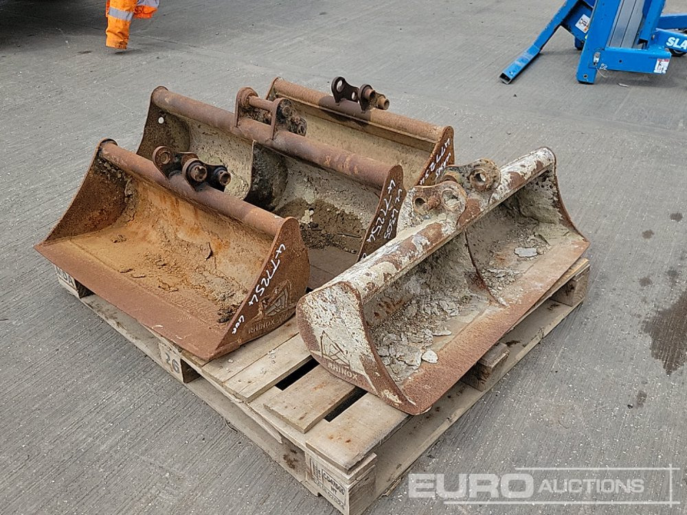 40", 36", 30", 30" Ditching Bucket 25-30mm Pin to suit Mini Excavator - Bucket: picture 1 40", 36", 30", 30" Ditching Bucket 25-30mm Pin to suit Mini Excavator - Bucket: picture 1