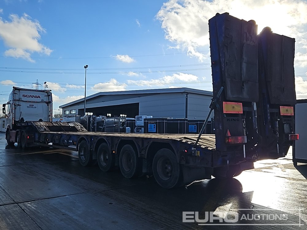 King 4 Axle Step Frame Low Loader Trailer, Neck Ramps, Out Riggers, Rear Steering, Hydraulic Fliptoe Ramps - Low loader semi-trailer: picture 5 King 4 Axle Step Frame Low Loader Trailer, Neck Ramps, Out Riggers, Rear Steering, Hydraulic Fliptoe Ramps - Low loader semi-trailer: picture 5