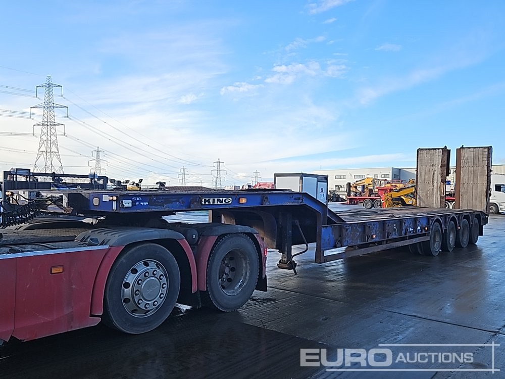 King 4 Axle Step Frame Low Loader Trailer, Neck Ramps, Out Riggers, Rear Steering, Hydraulic Fliptoe Ramps - Low loader semi-trailer: picture 1 King 4 Axle Step Frame Low Loader Trailer, Neck Ramps, Out Riggers, Rear Steering, Hydraulic Fliptoe Ramps - Low loader semi-trailer: picture 1