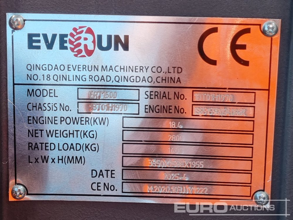 Telescopic handler Unused 2025 Everun ERT1500: picture 38