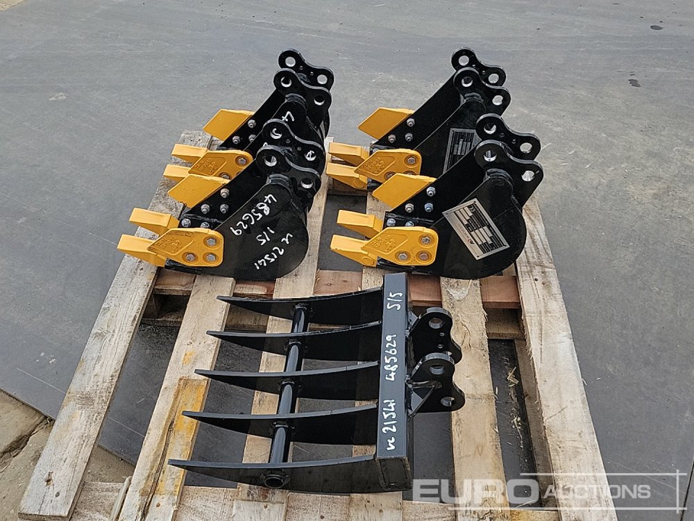 Unused 2025 Machpro 8", 8", 8", 8" Digging Bucket, 16" Rake 25mm Pin to suit Mini Excavator - Bucket: picture 2 Unused 2025 Machpro 8", 8", 8", 8" Digging Bucket, 16" Rake 25mm Pin to suit Mini Excavator - Bucket: picture 2