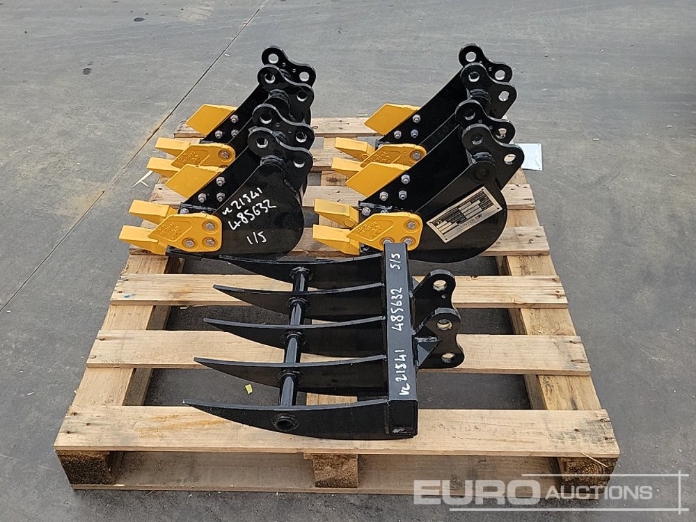 Unused 2025 Machpro 8", 8", 8", 8" Digging Bucket, 16" Rake 25mm Pin to suit Mini Excavator - Bucket: picture 2 Unused 2025 Machpro 8", 8", 8", 8" Digging Bucket, 16" Rake 25mm Pin to suit Mini Excavator - Bucket: picture 2