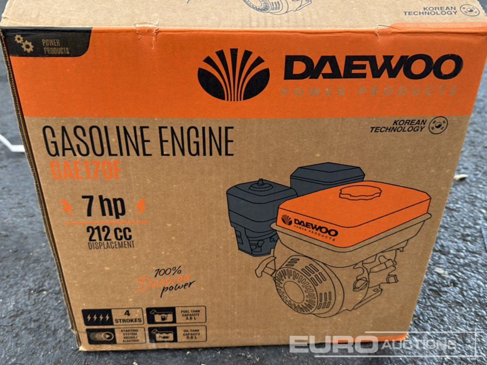 Engine Unused Daewoo GAE170F 7Hp 212cc Petrol Engine (3 of): picture 7 Engine Unused Daewoo GAE170F 7Hp 212cc Petrol Engine (3 of): picture 7