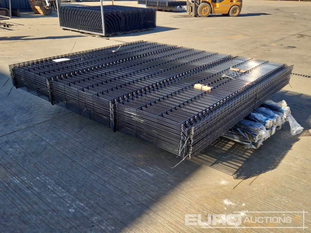 Unused Galvanised & Powder Coated Heavy Duty (5mm) Wire Mesh Fencing, 25 x H2.4m x W2.2m Panels, 26 x 60mm x 60mm x3m Posts, with Fittings (Black) - Construction equipment: picture 3 Unused Galvanised & Powder Coated Heavy Duty (5mm) Wire Mesh Fencing, 25 x H2.4m x W2.2m Panels, 26 x 60mm x 60mm x3m Posts, with Fittings (Black) - Construction equipment: picture 3
