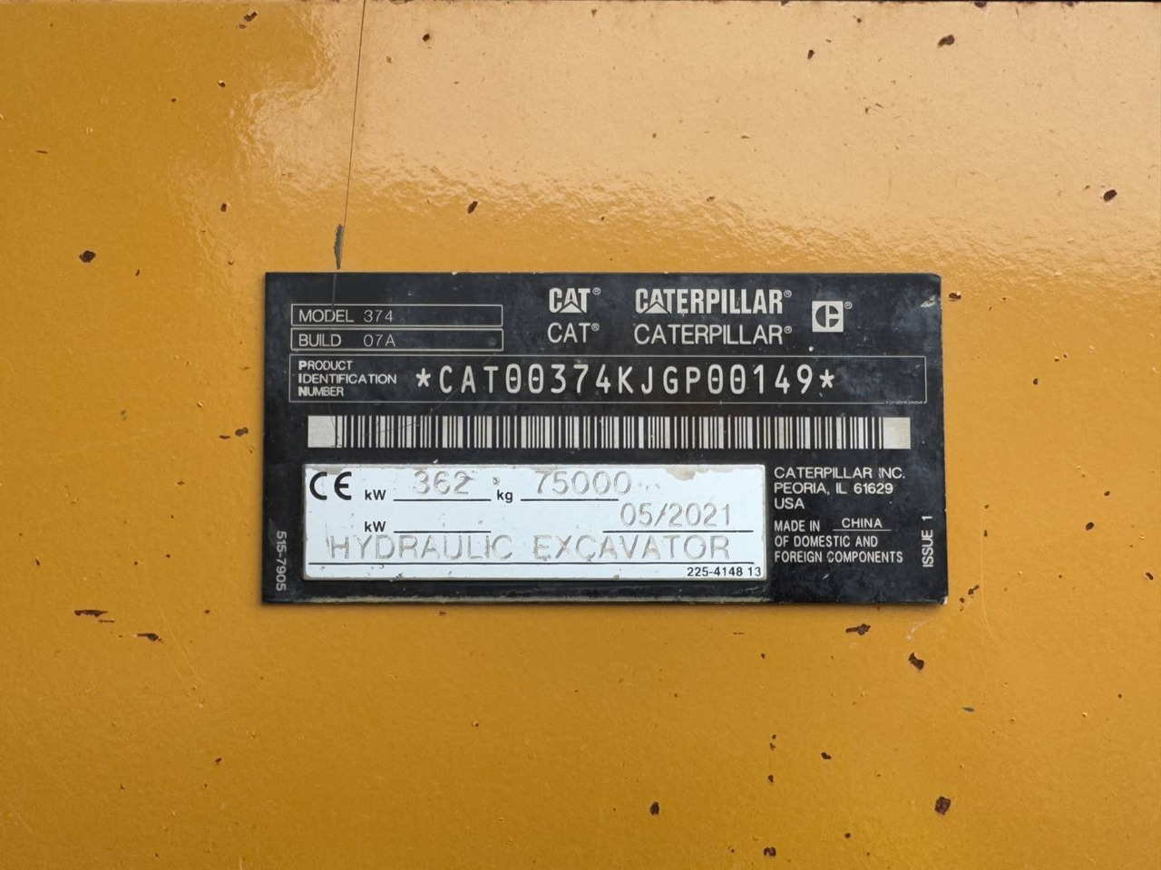 CAT 374-07 - Crawler excavator: picture 5 CAT 374-07 - Crawler excavator: picture 5