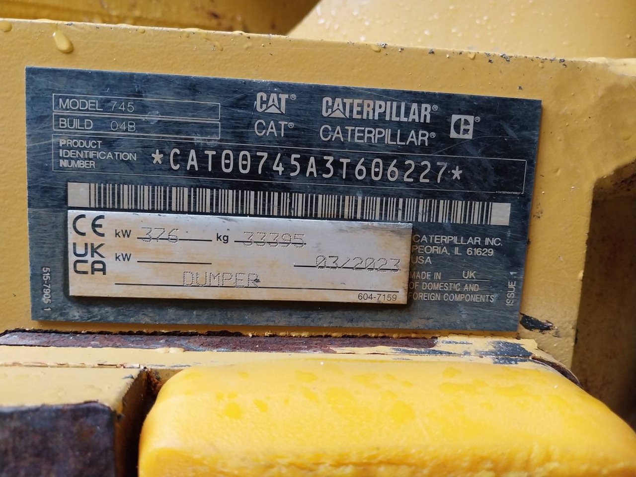 CAT 745 - Articulated dumper: picture 5 CAT 745 - Articulated dumper: picture 5