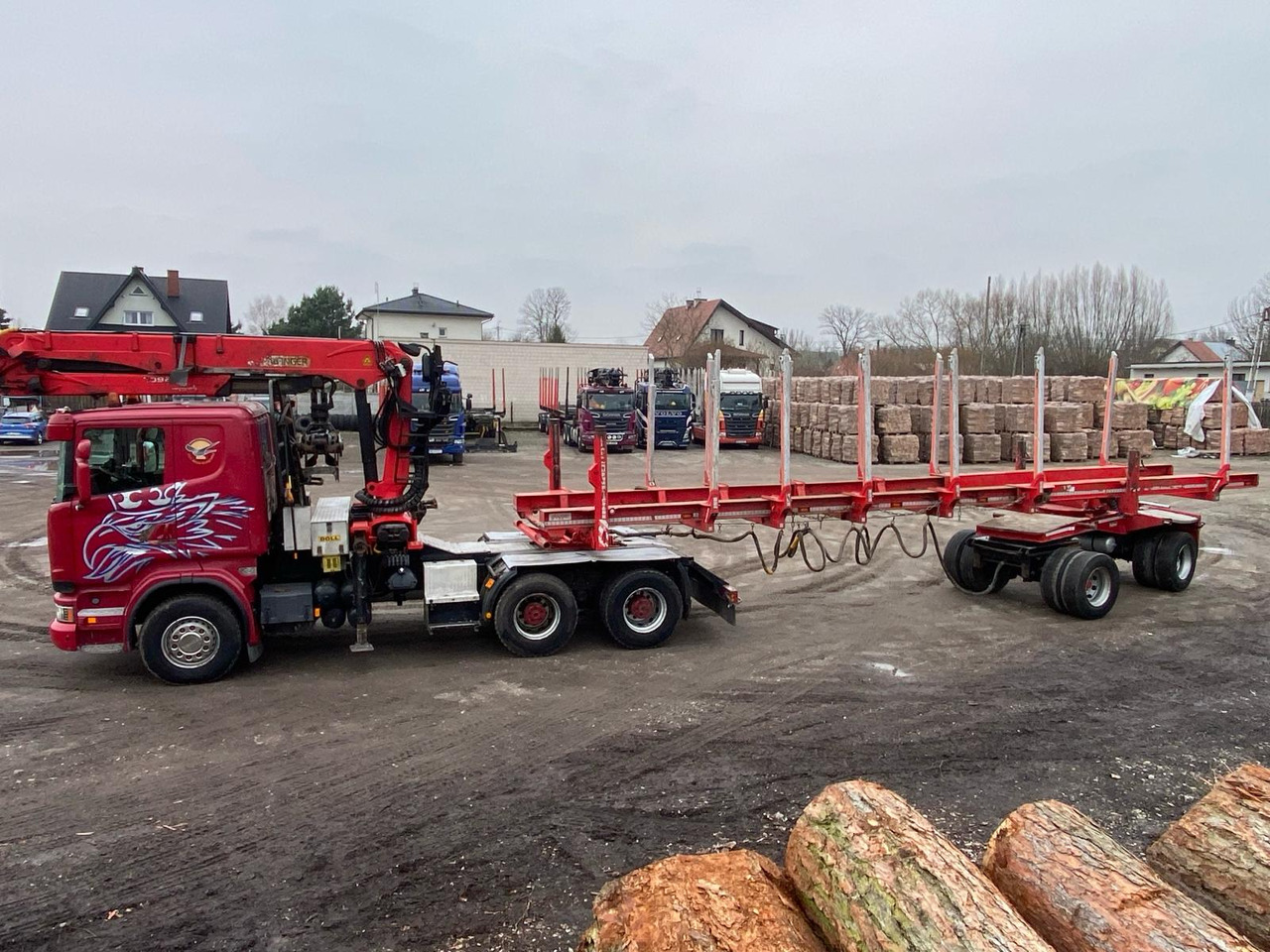 Timber truck, Crane truck SCANIA R620: picture 16