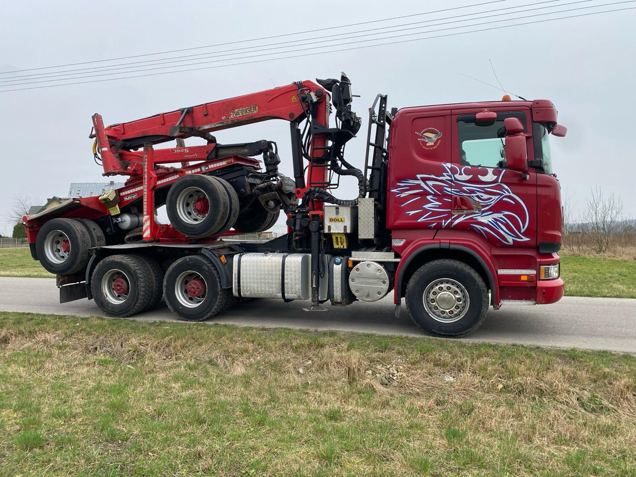 Timber truck, Crane truck SCANIA R620: picture 9