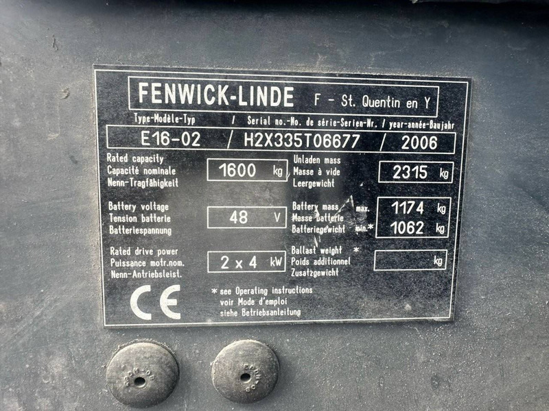 Fenwick-Linde E16-02 - Electric forklift: picture 4 Fenwick-Linde E16-02 - Electric forklift: picture 4
