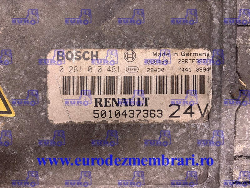CALCULATOR MOTOR RENAULT 5010437363 - ECU for Truck: picture 2 CALCULATOR MOTOR RENAULT 5010437363 - ECU for Truck: picture 2