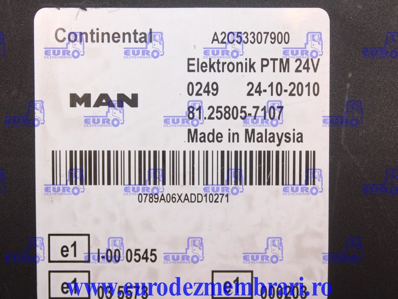 CALCULATOR PTM MAN TGX 81.25805.7107, 81.25805.7101 - ECU for Truck: picture 3 CALCULATOR PTM MAN TGX 81.25805.7107, 81.25805.7101 - ECU for Truck: picture 3