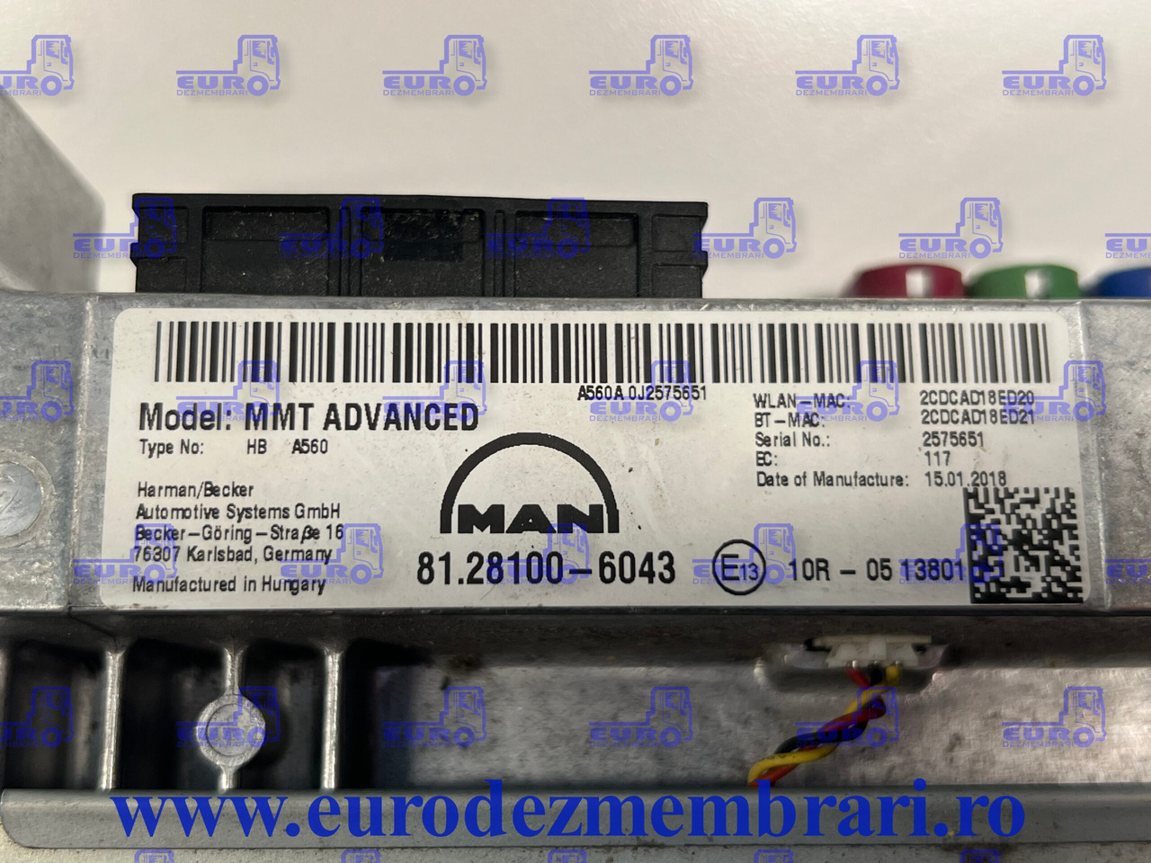 ELEMENT BORD UNITATE MULTIMEDIA MMT MAN TGX TG2 81.28100.6043 - Cab and interior for Truck: picture 3 ELEMENT BORD UNITATE MULTIMEDIA MMT MAN TGX TG2 81.28100.6043 - Cab and interior for Truck: picture 3
