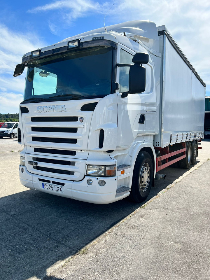CAMION SCANIA 380 CON CARRETILLA MOFFET M4 - Curtainsider truck: picture 1 CAMION SCANIA 380 CON CARRETILLA MOFFET M4 - Curtainsider truck: picture 1