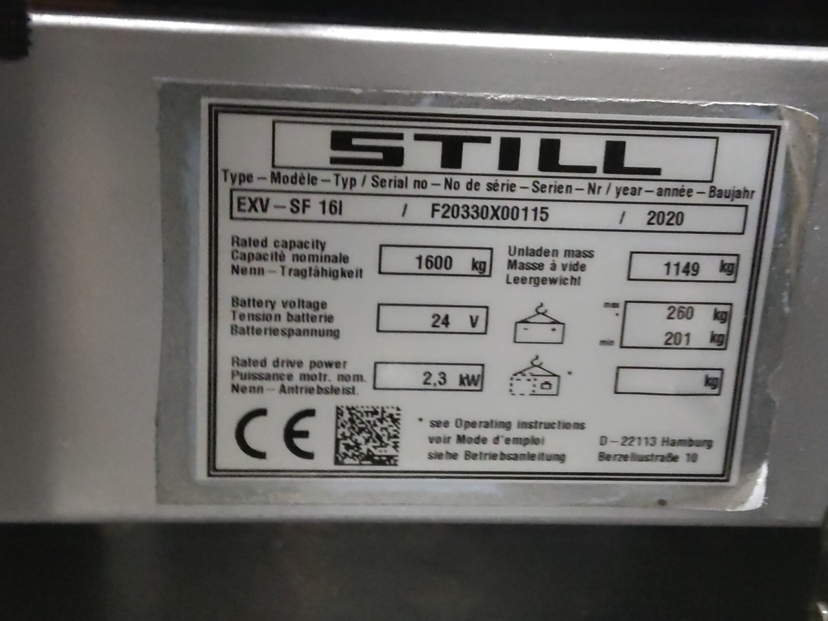Still EXV-SF16I/BATT.NEU - Stacker: picture 5 Still EXV-SF16I/BATT.NEU - Stacker: picture 5