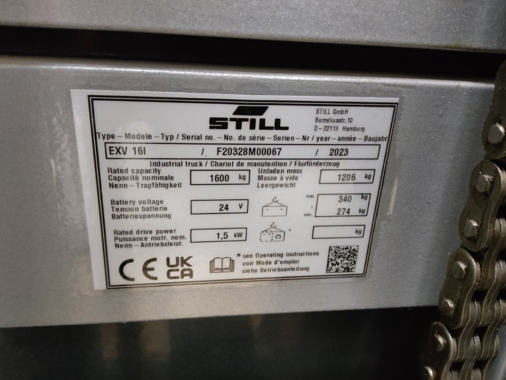 Still EXV16I/800MM/BATT.NEU - Stacker: picture 5 Still EXV16I/800MM/BATT.NEU - Stacker: picture 5