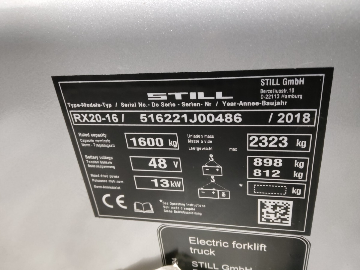 Still RX20-16 - Electric forklift: picture 5 Still RX20-16 - Electric forklift: picture 5