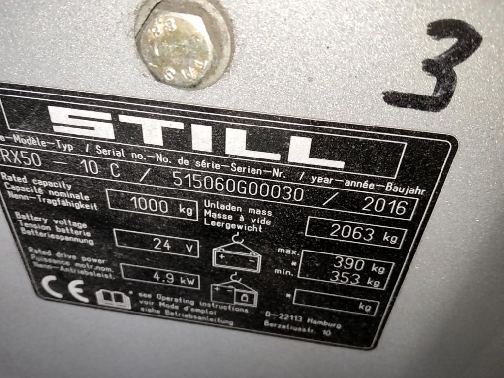 Still RX50-10C/LIION - Electric forklift: picture 5 Still RX50-10C/LIION - Electric forklift: picture 5