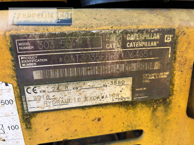 Mini excavator Cat 303.5ECR: picture 16 Mini excavator Cat 303.5ECR: picture 16